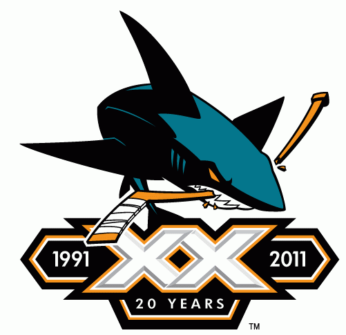 San Jose Sharks 2010 11 Anniversary Logo 03 iron on paper